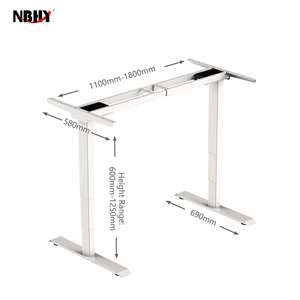 Escritorio eléctrico de doble motor de altura ajustable Marco de escritorio de pie de oficina en casa eléctrica solamente - Product Image 5