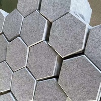 Expédition rapide Panneau acoustique hexagonal 100% PET Panneaux muraux insonorisants TUV Studio Maison