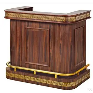 Factory popular large conference rostrum speech table solid wood modern furniture wood church pulpit