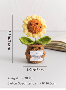 <span class=keywords><strong>Bouquet</strong></span> <span class=keywords><strong>de</strong></span> fleurs en laine tricotée et crochetée à la main pour la décoration <span class=keywords><strong>de</strong></span> la maison - Style mignon Thanksgiving et fête des mères - Product Image 3