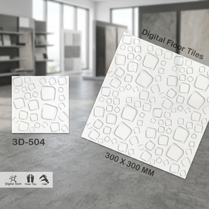 Carreaux de sol en céramique numérique 3D émaillés, finition mate, 400x400mm, 5mm, pour extérieur, centres commerciaux et salles de bain, dernière collection Vistaar - Product Image 3
