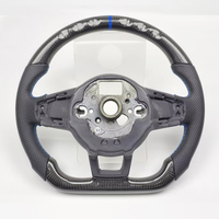 Volant en fibre de carbone couleur personnalisée pour VW Golf 5 6 7 R MK5 MK6 MK7 MK7.5 Gti Polo Passat CC B8 B6