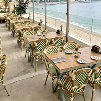 Chaise de jardin empilable de haute qualité pour salle de sport, café extérieur, terrasse, confortable, en rotin, imperméable, moderne