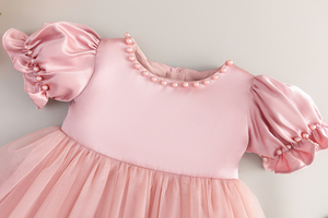 Bé Đảng pageant trẻ em sheer hoa cô gái hoa công chúa Bowknot sinh nhật đính cườm Ăn mặc - Product Image 3