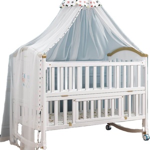 Precio de fábrica de madera maciza multifuncional para recién nacidos + cama de bebé - Product Image 1