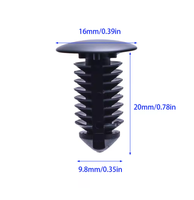 Nouvelles attaches à rivets en plastique noir en forme d'arbre pour voiture, durables, anti-chute, universelles pour panneaux intérieurs, portes et toits de voiture
