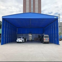 Auvent d'événement mobile extérieur à pousser-tirer, PTFE/PVDF/PVC, pliable, télescopique, pare-soleil, abri temporaire pour voitures, garage, événements extérieurs