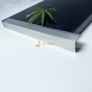 EX723 Aesthetic L Profile 316 Stainless Steel Metal Tile <b>Corner</b> Trim Brushed Gold for Countertop Edge Ceramic - Product Image 2