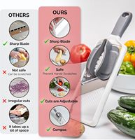 Xlr Nieuwe Collectie Multi Handheld Mandoline Snijmachine Met Verstelbare Roestvrijstalen Messen Fruit-En Groentesnijder