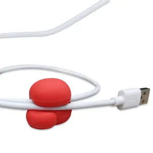 Klip Kabel-Soporte Usb de silicona con forma de guante de boxeo, organizador de cables con Clip de alambre adhesivo 3M, personalizado, nuevo
