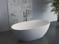 Baignoire autoportante ovale en surface solide de qualité supérieure pour spa moderne