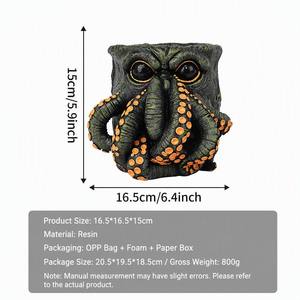 Maceta de Resina Estilo Cthulhu, Adorno de Mesa con Tentáculos de Pulpo, Decoración de Halloween - Product Image 1