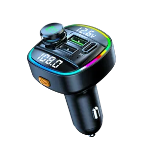 亚马逊热C22车载MP3播放器QC3.0自动断电内存双USB快速充电器调频发射器车载充电器