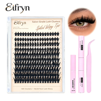 Extensions de cils DIY Eifryn Private Label en faux vison ultra-fins 0,03 mm avec bande transparente thermocollée, kit doux pour cils croisés CC DD