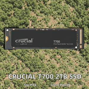 Crucial T700 2TB Gen5 NVMe M.2 SSD, vitesse 7300 Mo/s, interne pour ordinateur portable, idéal pour le gaming, le montage vidéo et la conception graphique, nouveau disque SSD interne en plastique - Product Image 2
