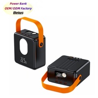 Große Kapazität Powerbank 120000mAh Eingebaute 4 Kabel Duale LED-Beleuchtung Multi-Port 3USB 22,5W Schnellladung für Outdoor-Notfälle