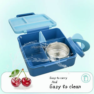 Boîtes de préparation de <span class=keywords><strong>repas</strong></span> <span class=keywords><strong>pour</strong></span> usage domestique, nourriture saine, lonchera, boîte à lunch en plastique étanche à l'air, anti-fuite, <span class=keywords><strong>pour</strong></span> enfants, école, boîte à lunch chauffante avec <span class=keywords><strong>thermos</strong></span> - Product Image 6