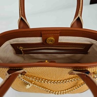 Tas Tangan Wanita Bahan Kulit PU Tahan Lama dengan Ritsleting Anti Air, Gaya Musim Panas, Bordir Logo Custom, MOQ Rendah, Pasokan Langsung Pabrik