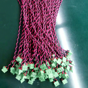 Faisceau de câblage torsadé vert personnalisé avec bornier, assemblage de câbles torsadés rouge-noir pour équipement de contrôle industriel - Product Image 3