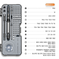 Ensemble de démontage manuel gris et noir nouveau tournevis rétractable 86 en 1 outil de démontage électronique de téléphone portable stylo tournevis