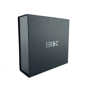 Low MOQ <b>Custom</b> Logo Luxury Black Magnetic Closure Rigid Cardboard Gift Box With Eva Foam Insert - Product Image 3