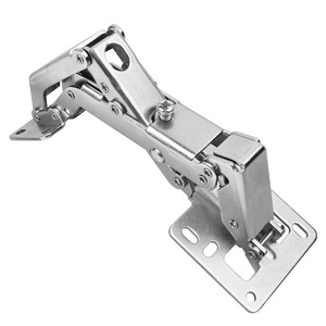 Bisagra de cierre suave Wukeshu de 5 pulgadas y 170 grados con placa de 40 mm de grosor para montaje en superficie, mecanismo de amortiguación para puerta de gabinete - Product Image 2
