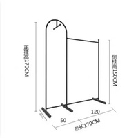 Porte-vêtements en métal à double rail, présentoir de vêtements autoportant en fer pour magasin de vêtements, boutique de détail