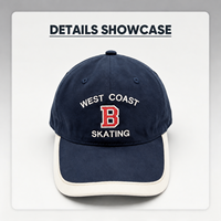 Gorras Deportivas Estilo Skate al por Mayor de Fábrica China - Gorras Personalizadas con Letra Varsity B de 6 Paneles y Visera Curva para Hombre