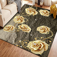 Tapis de salon en velours cristal antistatique, hypoallergénique et anti-poussière, toucher doux pour le salon