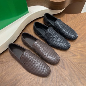 Mules in <span class=keywords><strong>Pelle</strong></span> Intrecciata a Mano di Alta Qualità per <span class=keywords><strong>Uomo</strong></span>, Stile Designer, Ciabatte Senza Tallone, Mocassini Casual Invernali Antiscivolo - Product Image 2