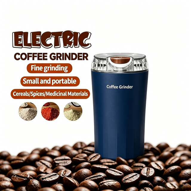 Highly Recommended New Design Portable Electric Coffee Grinder Stainless Steel Flat for Household