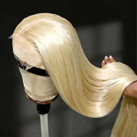 Perruques Lace Front 13X6 en Cheveux Humains HD Pré-Pluckées, Couleur 613, Vente en Gros pour Femmes Noires