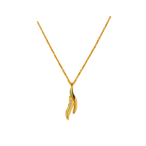 Collier pendentif tendance en acier inoxydable 316L avec placage or PVD, design durable et résistant - Product Image 2