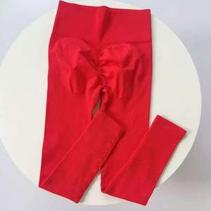 Leggings con LOGO personalizzato inverno caldo per il bottino di costole senza soluzione di continuità per Fitness Gym tinta unita Push up Yoga Scrunch <span class=keywords><strong>Leggins</strong></span> a coste - Product Image 6