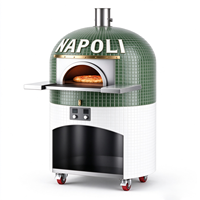 Four à pizza commercial en mosaïque, four à pizza napolitain multi-combustibles (bois, gaz, électrique) pour pizzeria, restaurant, hôtel, restauration