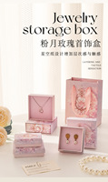 Boîte à bijoux portable carrée en carton souple pour femmes, avec tiroir coulissant pour bagues, colliers, boucles d'oreilles, montres, lunettes