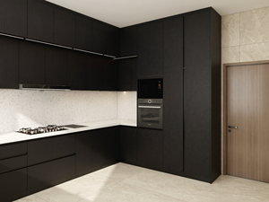 Tủ bếp 2025 hiện đại phong cách Châu Âu đồ nội thất một cửa giải pháp hạt Hội Đồng Quản trị nhà bếp lưu trữ tủ tủ - Product Image 3