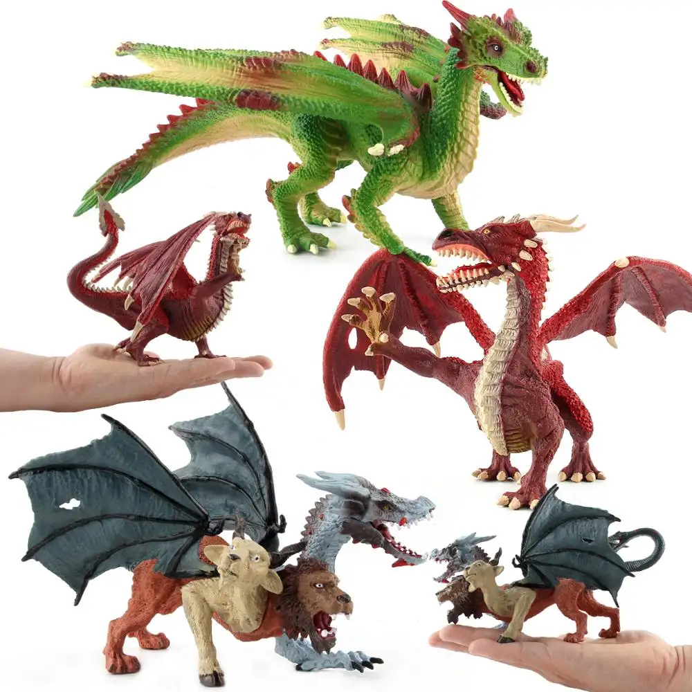 Toptan Mini katı PVC simülasyon beast Myth heykeli Evil ejderha hayvan dinozor rakamlar modelleri oyuncaklar çocuklar için