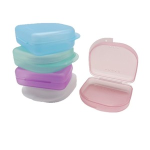 New Frosted chỉnh nha vô hình người lưu giữ & hàm răng giả Trường hợp vật liệu nhựa biểu tượng tùy chỉnh cho phòng thí nghiệm nha khoa - Product Image 2