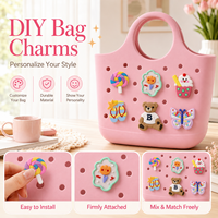 Accessoires de chaussures et de sacs de plage en PVC, personnalisés en usine, nouveaux, imperméables et écologiques, avec emplacements pour objets décoratifs