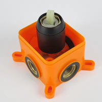 Mitigeur de douche encastré moderne en acier inoxydable à poignée unique, avec cartouche céramique, pour eau chaude/froide, pour salle de bain