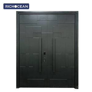 Portes <span class=keywords><strong>d</strong></span>'<span class=keywords><strong>entrée</strong></span> principales 3D <span class=keywords><strong>de</strong></span> luxe RICHOCEAN pour villas, portes métalliques anti-tempête, fabricant - Product Image 3