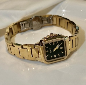 2026 New Golden Mid-century <b>Watch</b>, Square Design, Unisex, Light Luxury, Vintage Style, Perfect Gift for Lovers, Couple's <b>Watch</b> - Product Image 1