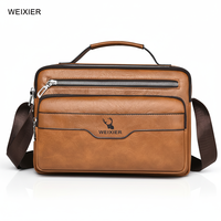 Sacs à bandoulière pour hommes WEIXIER, sacs à main multifonctions pour hommes, sacs messager en cuir PU de grande capacité, sacs d'affaires