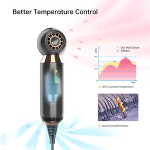 Asciugacapelli Silenzioso a Basso Rumore con Corpo Mini Delicato, Potenza Stabile di 800W, 2 Temperature d'Aria Variabili, Ugello Aerodinamico per <span class=keywords><strong>Styling</strong></span> Personale - Product Image 5