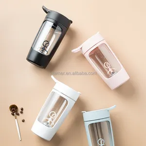 Customized USB rechargeable electric plastic protein shaker bottle for protein mixture waterproof and BPA-free shaker bottle 650