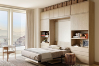 Meilleure solution pour un lit Murphy en bois massif de style moderne et compact pour la chambre d'enfant, l'appartement ou le bureau