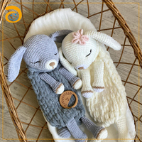 Poupée en crochet musulmane faite à la main, poupée animale en tricot doux, jouet en peluche islamique pour bébé, cadeau de l'Aïd, cadeau d'anniversaire, décoration de chambre d'enfant
