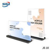 Support de menu autoportant en acrylique transparent, porte-panneau de table, présentoir de prix, support publicitaire pour magasin, durable