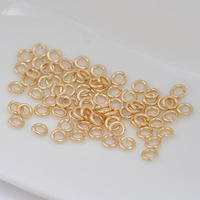 Composants de bijoux Yuanlong en forme de pendentif à boucle ouverte, minimalistes et tendance, en cuivre, pour la création de bijoux DIY, plaqués or 18 carats, anneaux ouverts ronds de 3 mm et 6 mm